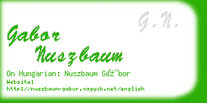 gabor nuszbaum business card